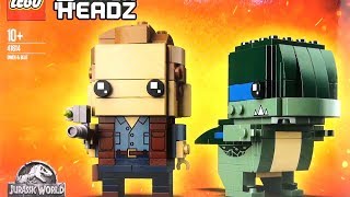 Jurassic World LEGO Brick Headz Owen and Blue 41614  Lego Fallen Kingdom  Dinosaur Speed Build [upl. by Atinra718]