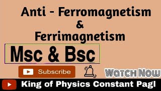 AntiFerromagnetism amp Ferrimagnetism [upl. by Ogu]