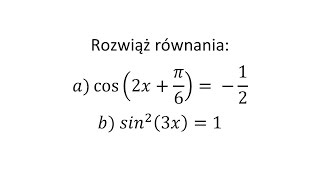 Równania trygonometryczne cz4 Rozwiąż równania trygonometryczne [upl. by Wadlinger]