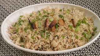 Chicken Burnt Garlic Rice  Sanjeev Kapoor Khazana [upl. by Nwahsav177]