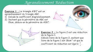 Agrandissement Réduction  Exercices corrigés [upl. by Ilyk]