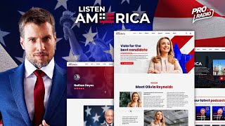 Listen America – Political Radio Station Website Template radio internetradio wordpress [upl. by Aihsatan]