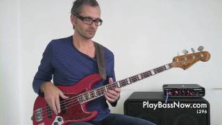 L296 C bluesy bass lick with diminished chord run [upl. by Ettennat922]