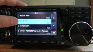 Icom IC 7300  How to configure JT65 [upl. by Jsandye]