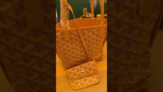 Goyard Anjou Mini Tote Bag Yellow [upl. by Reivilo755]