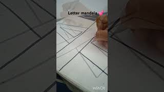 Mandala lettering 💕Comment your letter ❤️like art drawing shorts subscribe share mandalaart 💓 [upl. by Anaeirb]