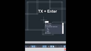 Tx command in autocad tutorial yazanhayani [upl. by Yracaz665]