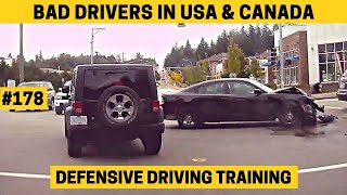 Defensive Driving Training 178  Bad Drivers amp Driving Mistakes in USA amp Canada w Commentary [upl. by Ofori231]