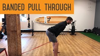 The Banded Pull Through Exercise  Advanced Hip Hinge Variation [upl. by Atronna]