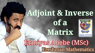 Matrix Adjoint amp Inverse The Matrix 4 Freshman Math tutorial in amharic [upl. by Anavlis]