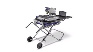 Kobalt 10in WetDry Tabletop Sliding Table Tile Saw with Stand [upl. by Bathelda]