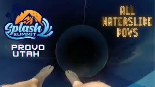 All Water Slide POVS at Splash Summit Waterpark [upl. by Xirdnek]