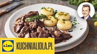 GULASZ Z SARNY 🍖 z kluskami śląskimi  Karol Okrasa amp Kuchnia Lidla [upl. by Adyeren]