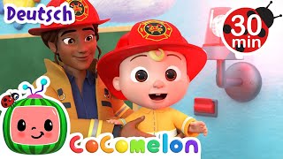 FeueralarmLied 🚒  Kinderlieder  CoComelon  Moonbug Kids Deutsch [upl. by Haily647]