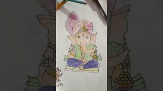 ganesha ji ka drawing drawing art artist shorts short viral trending [upl. by Nylssej311]