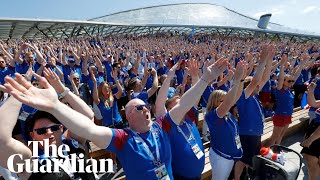 Iceland fans practise synchronised thunderclap ahead of Argentina match [upl. by Lomasi]