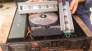 Restore 2x1000 watt power amplifier  Professional power amplifier restoration [upl. by Kristin972]