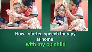 speech therapy at home cerebral palsy  down syndrome  delayed milestone   1 [upl. by Jemima]