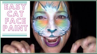 Cat Face Paint Tutorial  Arielpaints [upl. by Alston]