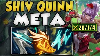 QUINN IS THE HIGHEST WINRATE TOP LANER WITH THIS BUILD 20 KILL BLOODBATH  League of Legends [upl. by Atteras]