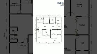 Denah rumah 15x15 [upl. by Novahc]