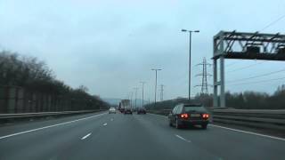 Driving On The M5 From J3 Birmingham West amp Central To J2 Dudley Oldbury Sandwell England [upl. by Tamqrah70]