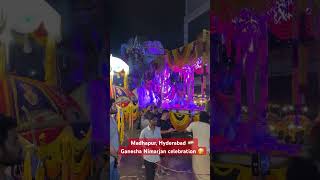 Madhapur Hyderabad 🇮🇳 Ganesha Visharjan Last day celebration 🎉🥳 [upl. by Tteve890]