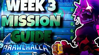 SLIDECHARGED EMOTES BRAWLHALLA BATTLE PASS SEASON 3 CLASSIC WEEK 3 MISSION GUIDE [upl. by Quartana129]