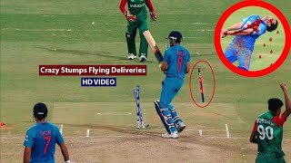 Stumps Flyingquot wickets in Cricket History [upl. by Scuram666]