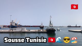 Sousse Tunisie 🇹🇳 a la plage 🌊😎🏖️ [upl. by Morissa]