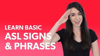 25 Basic ASL Signs For Beginners  Learn ASL American Sign Language [upl. by Laekcim269]