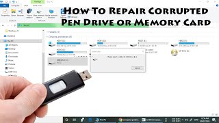 How To Repair Corrupted Pen Drive or Memory Card [upl. by Ahseila509]