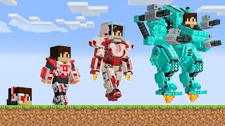 Minecraft But Theres MECHAS [upl. by Bourke30]