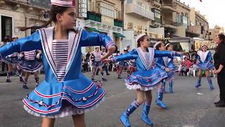 Carnival in MaltaAqua Blu dancers second dance carnival 2017 [upl. by Naryt]