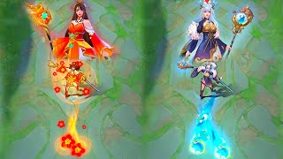 Odette Sage of the Currents Create Skin VS Auspicious Charm Lunar Skin 4 MLBB Comparison [upl. by Adnopoz886]