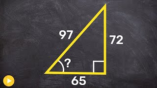 Find the measure of an angle using three side lengths of a triangles  math help [upl. by Eirok]