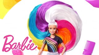 Barbie peinados de arcoiris 🌈 y Barbie peinados de ensueño ✨ comercial [upl. by Ellerrehs]