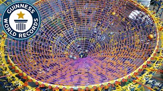 Largest KNEX ball contraption  Guinness World Records [upl. by Derk810]