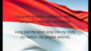 Indonesian National Anthem  quotIndonesia Rayaquot IDEN [upl. by Terrill]