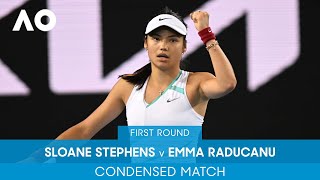 Sloane Stephens v Emma Raducanu Condensed Match 1R  Australian Open 2022 [upl. by Burack]