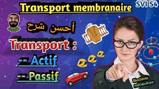 Physiologie animal en Arabe Transport membranaire Actif et Passif [upl. by Nelad]