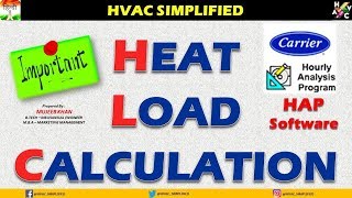 HVAC Training  HAP Heat Load Calculation  HVAC Online Training [upl. by Enenaej]