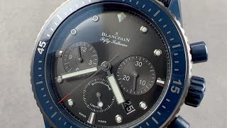 Blancpain Fifty Fathoms Bathyscaphe Chronograph Ocean Commitment II 5200 0310 G52A Review [upl. by Eisse]