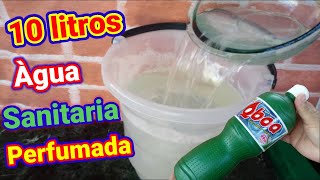 Não gasto mas dinheiro no supermercado 10 litros de água sanitária super perfumada pro mês todo [upl. by Ten]