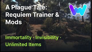 A Plague Tale Requiem Trainer 3 Mods Immortality Invisibility amp Unlimited Items [upl. by Shanly]