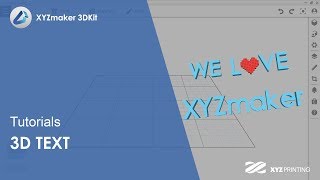 XYZmaker 3DKit Tutorials l 3D Text [upl. by Levesque536]