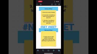 Differences between Pasteur Effect amp Warburg Effect csirnetlifesciences neet viral [upl. by Eanar494]