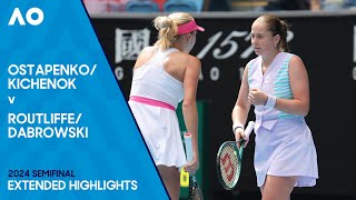 KichenokOstapenko v DabrowskiRoutliffe Extended Highlights  Australian Open 2024 Semifinal [upl. by Barcot]