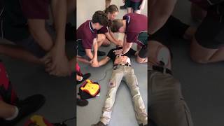 Live CPR training Students conduct a MOCK  Cardiac Arrest and CPR Scenario [upl. by Rodolph]