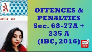 Offences amp Penalties under Part II Chapter VII sec 6877 A IBC NOTES [upl. by Nyhagen]